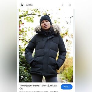 Aritzia powder parka short